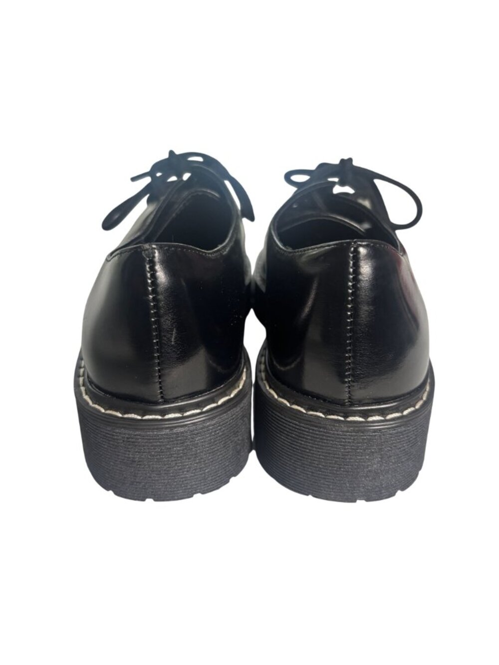 A New Day Black Platform Oxfords Chunky Lug Sole Loafers Dress Shoes 7.5 - Picture 10 of 13